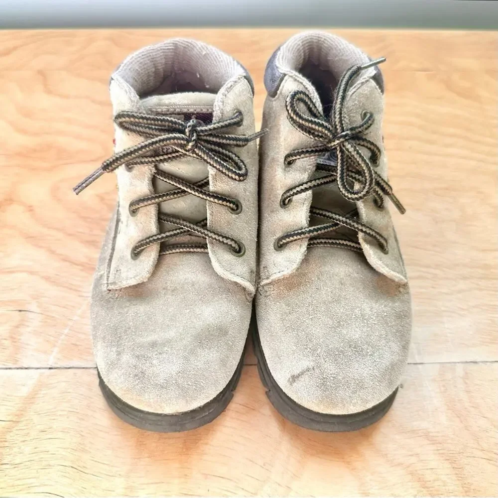 Vintage Stride Rite Leather Floral Toddler Boots Size 9.5